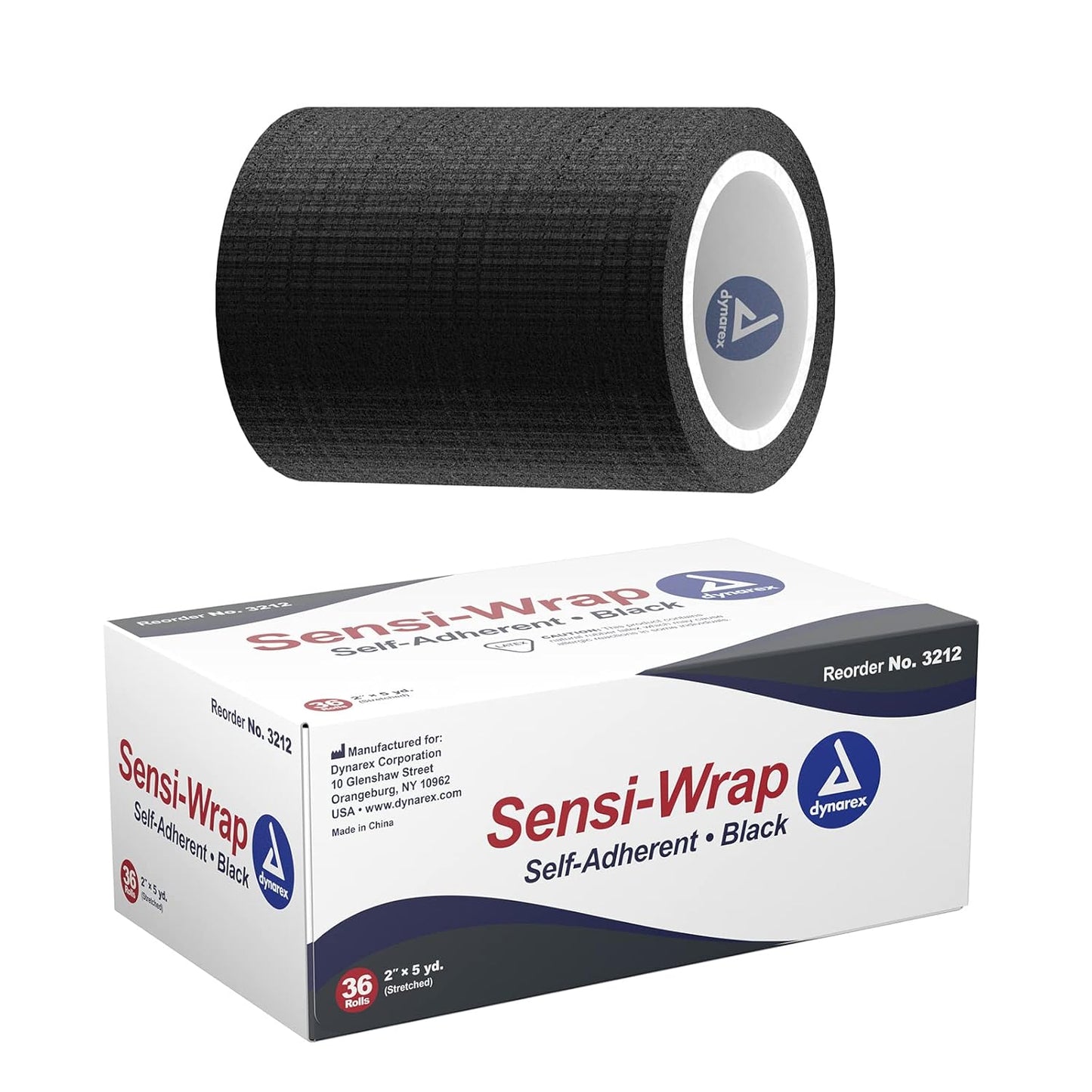 Dynarex Sensi Wrap, Self-Adherent, Black