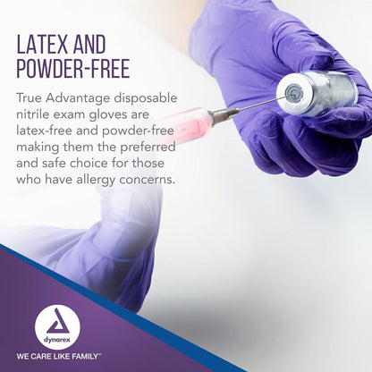 Dynarex True Advantage Nitrile Exam Gloves - 100ea/bx, 10bxs/cs (1000 Count)