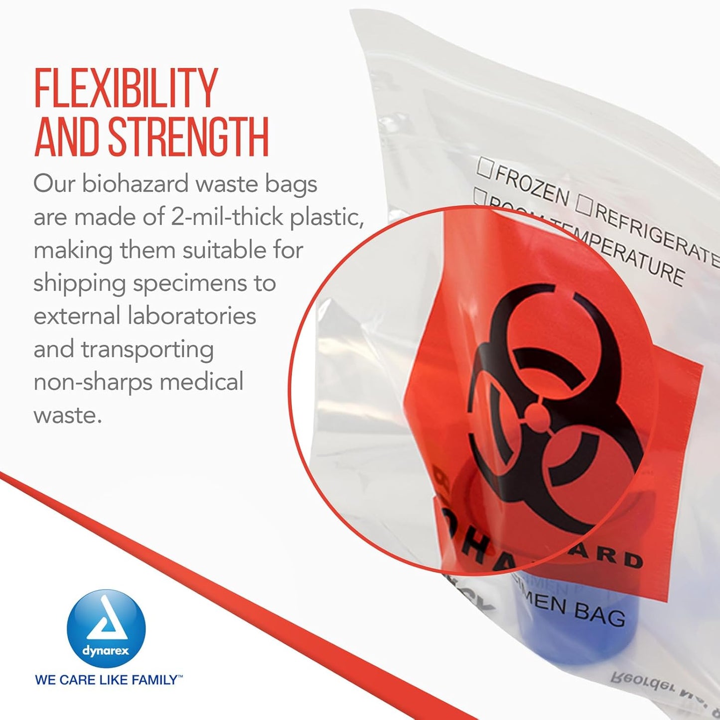 Dynarex Specimen Bags, 2 mil (1000 Count)