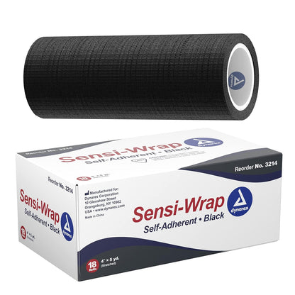 Dynarex Sensi Wrap, Self-Adherent, Black