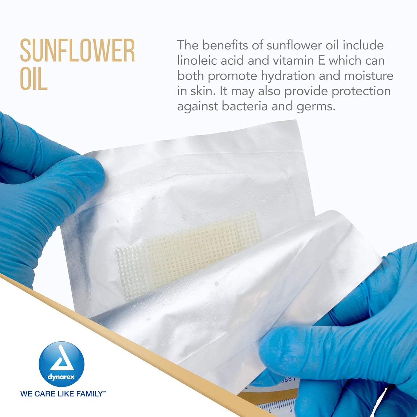 Dynarex Oil Emulsion Dressing, 3" x 8", 24ea/bx 6bxs/cs (144 Count)