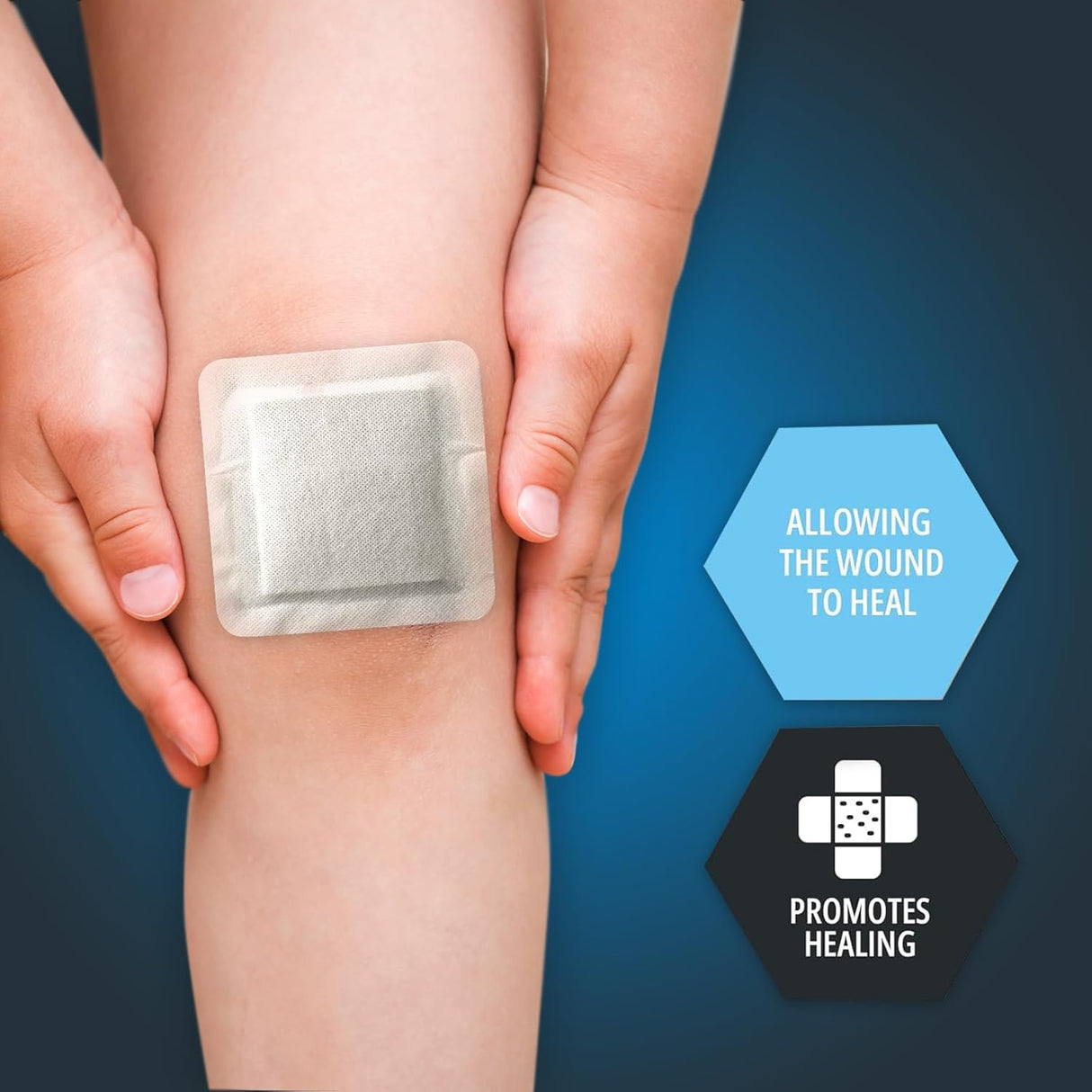 Medpride 4" x 4" Waterproof Adhesive Border Foam Wound Dressing, 10/Pack, Case of 20 (200 Count)