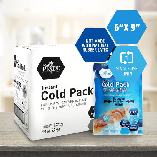 MedPride Instant Cold Pack for Injuries & Pain Relief - 6"x9" - 24/cs.