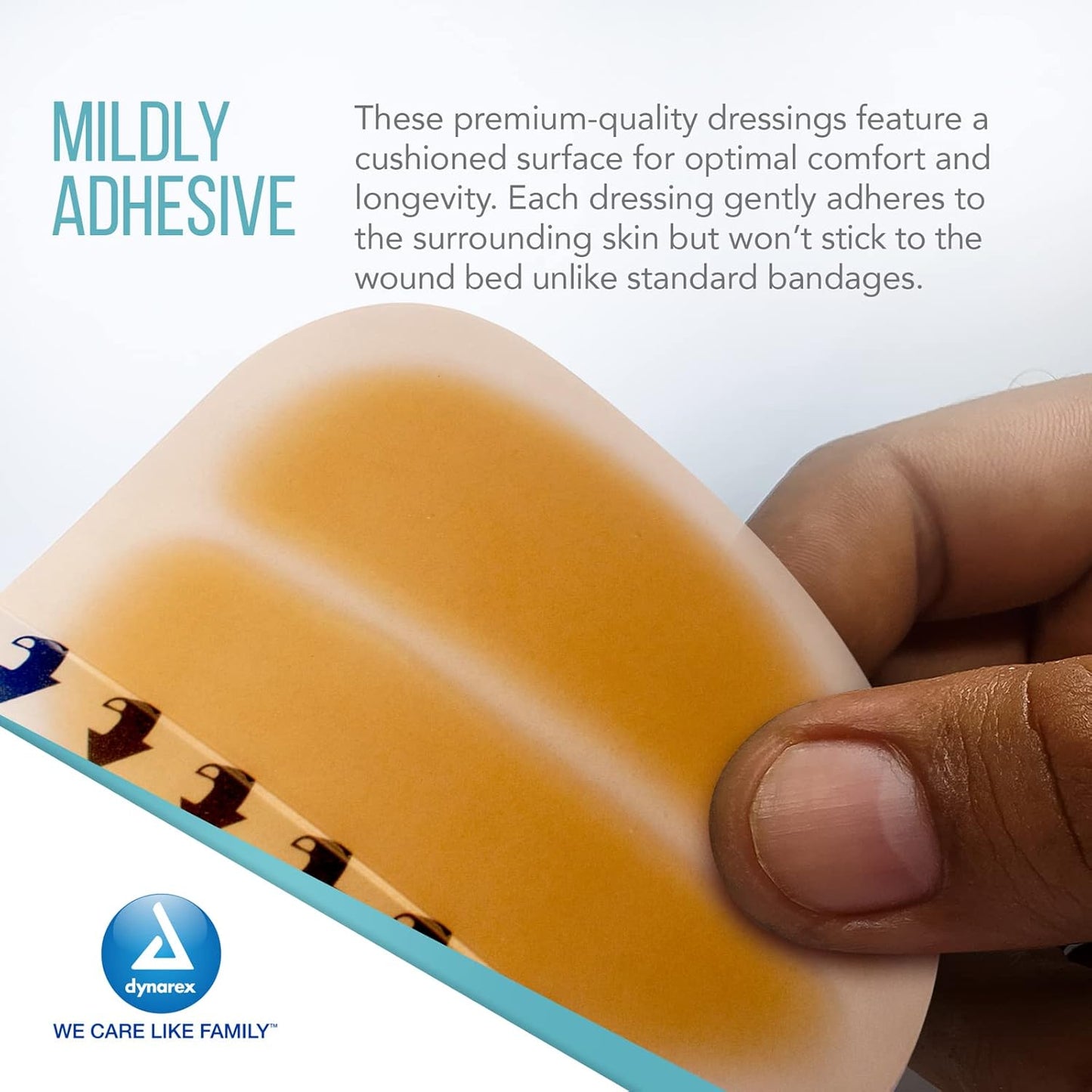 Dynarex DynaDerm - Hydrocolloid Dressing - Sacral, 6" x 7", 5ea/bx, 12bxs/cs (60 Count)