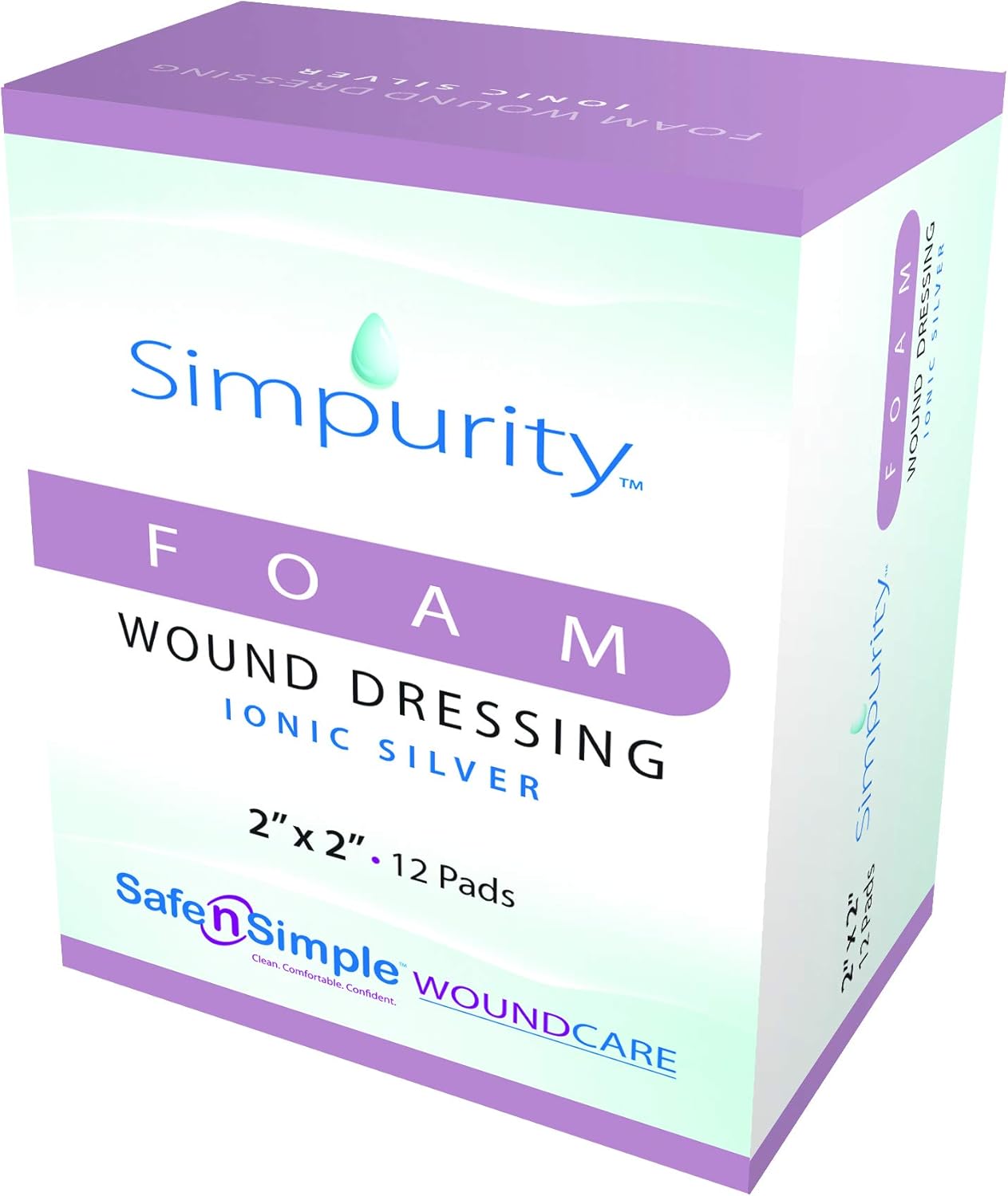 Safe N Simple Simpurity Foam Wound Dressing Ionic Silver (192 Count)