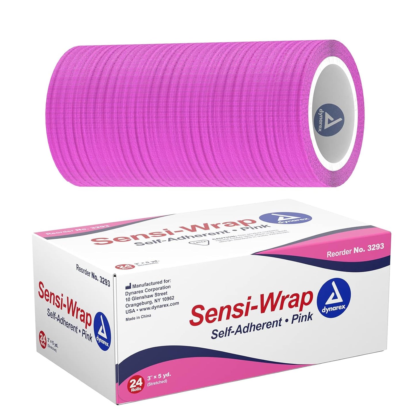 Dynarex Sensi Wrap, Self-Adherent, Pink