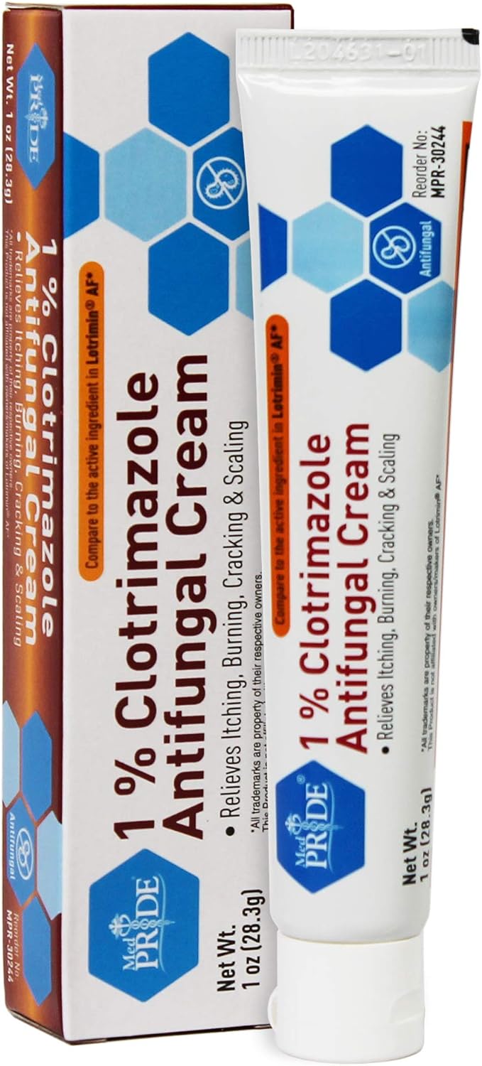 MedPride Clotrimazole 1% Antifungal Cream - 1oz. Tubes - Indv. Boxed - 72/cs.