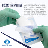 Dynarex Oval Eye Pads - Sterile, 2 5/8" x 1 5/8"  50ea/bx, 12bxs/cs (600 Count)