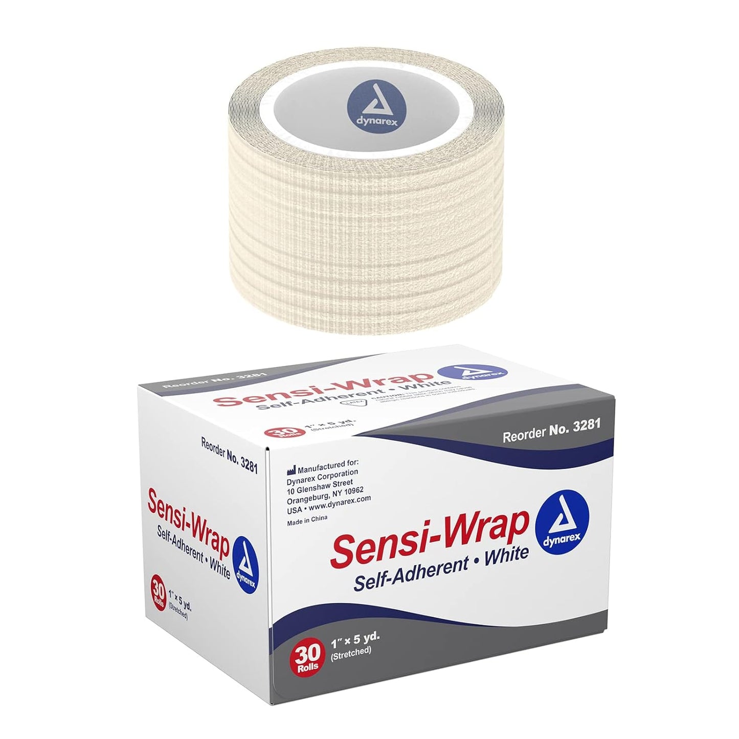 Dynarex Sensi Wrap, Self-Adherent, White