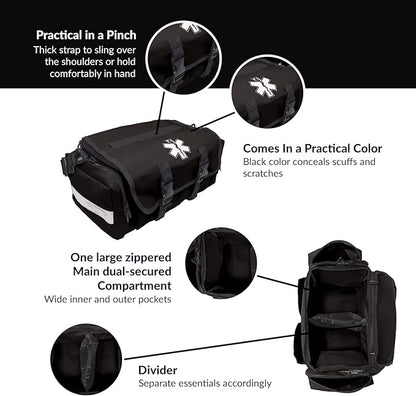 Deluxe EMT Trauma Kit - Fully Stocked First Responder Bag
