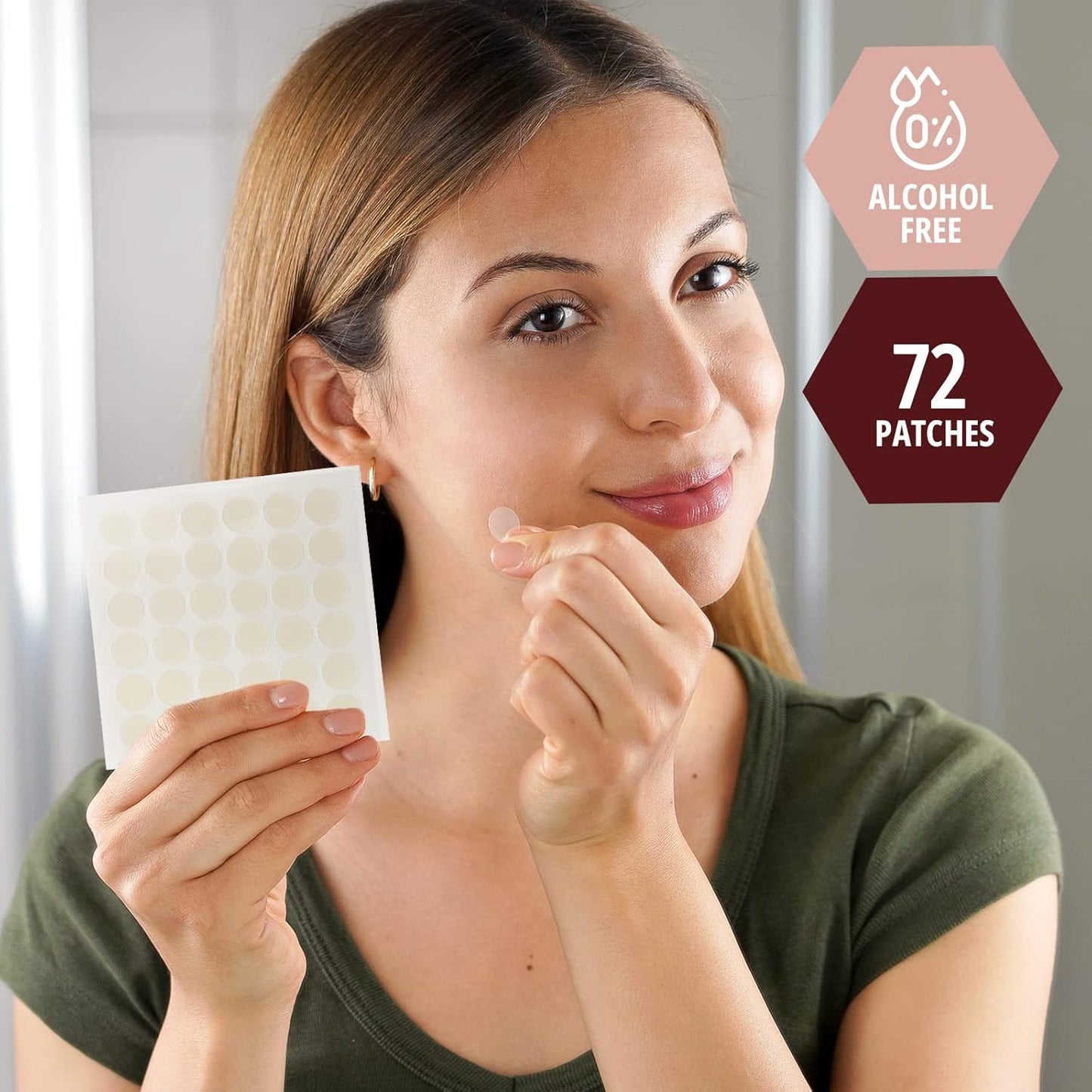 Medpride Hydrocolloid Acne Patches - 12mm Dots, Sterile Pimple Patches For Face & Body Zits, Alcohol-Free - 72/Box, Case of 48 (3456 Count)