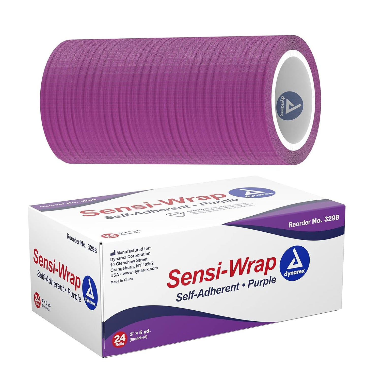 Dynarex Sensi Wrap, Self-Adherent, Purple
