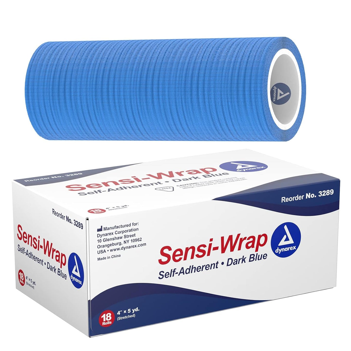 Dynarex Sensi Wrap, Self-Adherent, Dark Blue