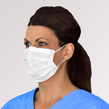 Sensitive Skin Earloop Masks 500 Count by Pro Gear - Made in the USA