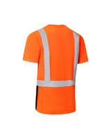 Kiwi High Visibility ANSI/ISEA 107-2020, Type R, Class 2 Two Tone Orange Short Sleeve Safety Shirt [74100]