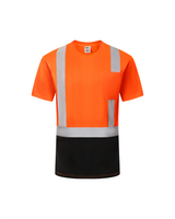 Kiwi High Visibility ANSI/ISEA 107-2020, Type R, Class 2 Two Tone Orange Short Sleeve Safety Shirt [74100]