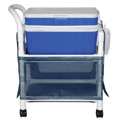MJM International 810 Hydration / ice cart, with skirt cover and panels, 48 qt ice chest