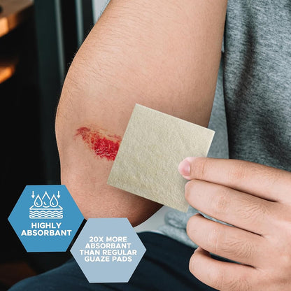 MedPride Silver Calcium Alginate Dressing, 4"x8" - 5/Box, Case of 10 (50 Count)