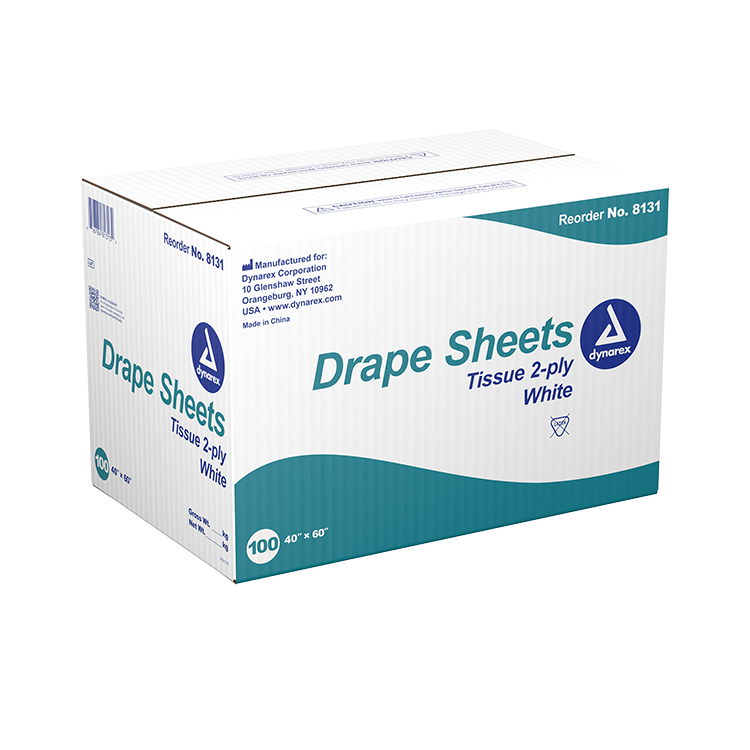 Dynarex Drape Sheets, 40" x 60" (100 Count)