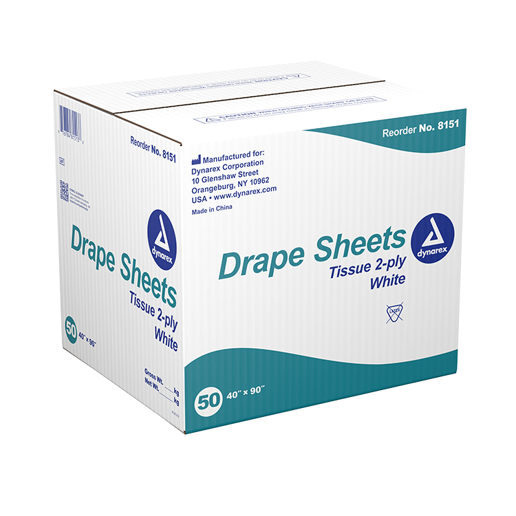 Dynarex Drape Sheets, 40" x 90" (50 Count)