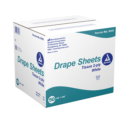 Dynarex Drape Sheets, 40" x 90" (50 Count)