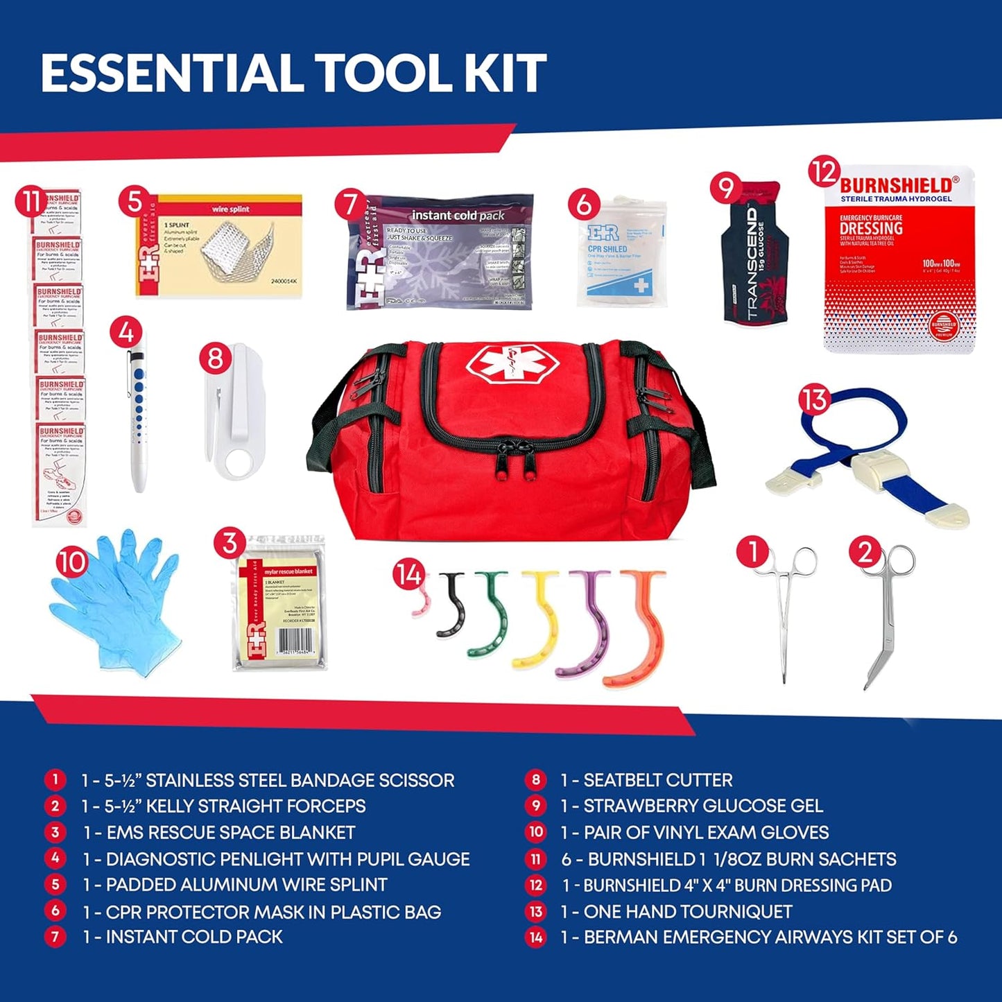 Fully Stocked First Responder Trauma Kit
