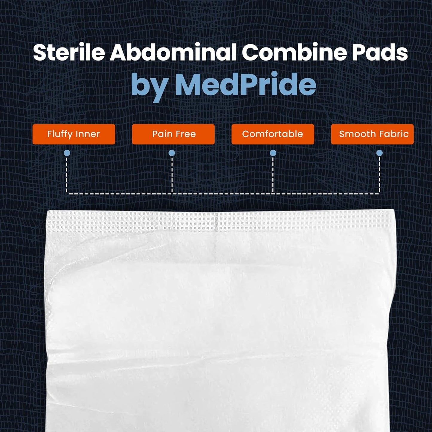 MedPride Sterile Abdominal- ABD Combine Pads,5x9 Inches | For Heavy Draining Wounds, 20/Box, Case of 20 (400 Count)