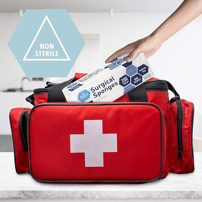 Medpride All Gauze Surgical Sponge Non-Sterile - 4”x 4”, 16-ply Extra Absorbent Sponges, 200/Box, Case of 10 (2,000 Count)