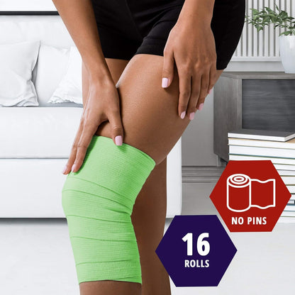 Medpride Self-Adherent Wrap, 3"x5" yds. - Rainbow - Latex Free - 16 rolls/Box, Case of 16 (256 Count)