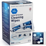 MedPride Premoistened Lens Cleaning Wipes - 6" x 5"- 200 wipes/ Case of 20 (4000 count)
