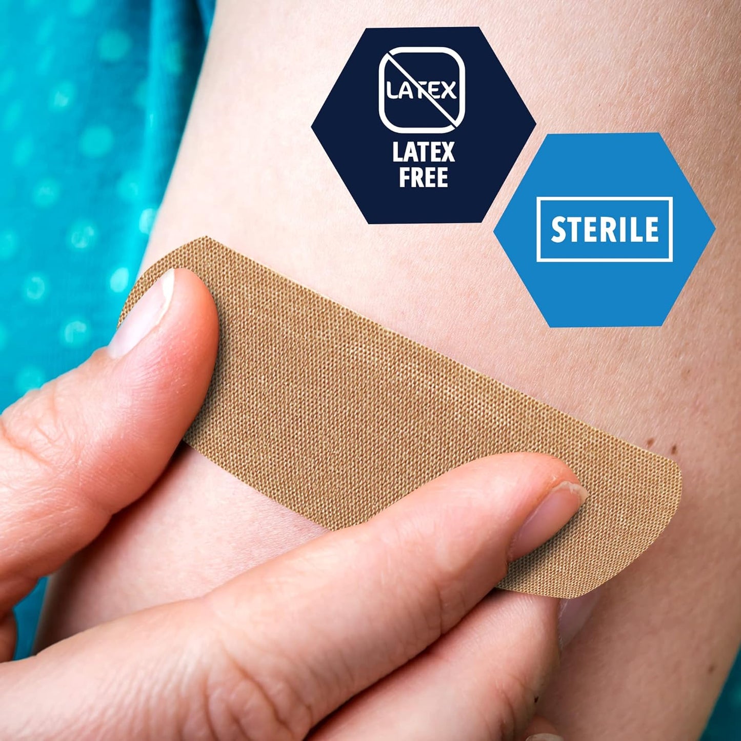 MedPride Sterile Fabric Adhesive Bandages, 3/4'' x 3" First Aid Bandages Coated with Hypoallergenic Adhesive & Non-Stick Pad - 100/Box, Case of 24 (2400 Count)