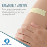 Dynarex SecureStrip Adhesive Wound Closures - Sterile, 50ea/bx, 4bxs/cs (200 Count)