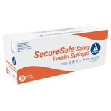 Dynarex SecureSafe Safety Insulin Syringe - New Mechanism (500 Count)