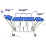MJM International 920-FD-PAD Shower gurney with fold down head and foot section with closed cell water proof foam pad