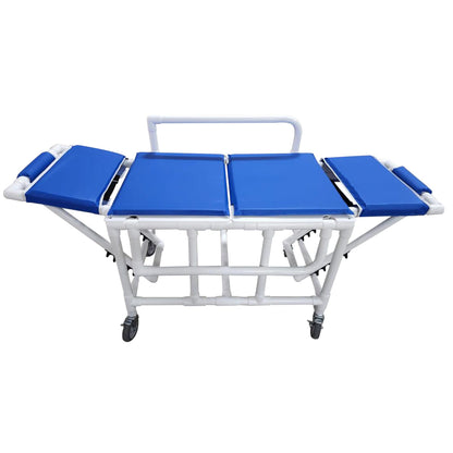 MJM International 920-FD-PAD Shower gurney with fold down head and foot section with closed cell water proof foam pad