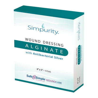Safe N Simple Simpurity Silver Calcium Alginate Wound Dressing (160 Count)