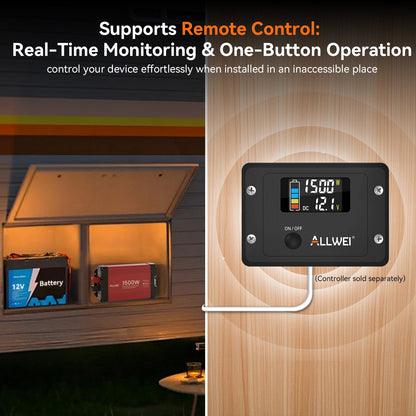ALLWEI 1500W Pure Sine Wave Inverter 12V to 120V AC