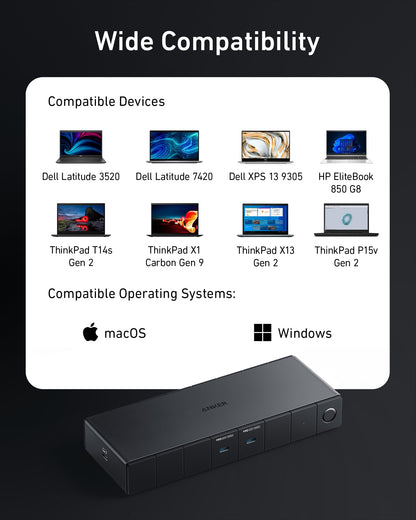 Anker <b>778</b> Thunderbolt Docking Station (12-in-1, Thunderbolt 4)