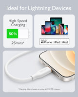 Anker <b>641</b> USB-C to Lightning Cable (Flow, 3 ft Silicone)
