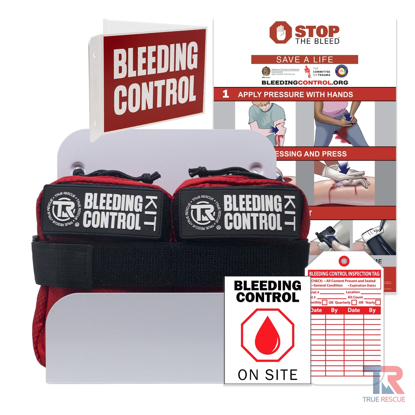 Bleeding Control Kit x2 With Wall Mount