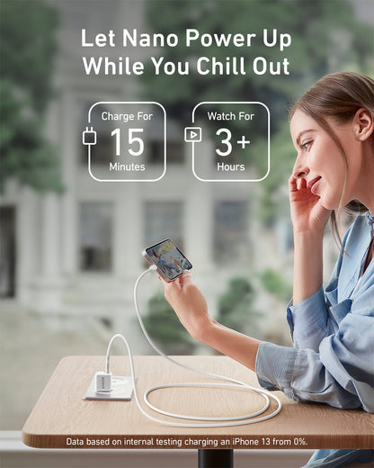 Anker <b>511</b> Charger (Nano) with USB-C to Lightning Cable