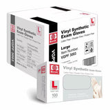 Basic Medical Disposable Vinyl Gloves Powder Free, Latex Free Clear 1000 count