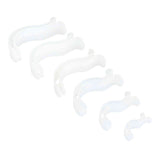 LINE2design Berman Oral Airway Kit Clear Polyethylene Plastic Material - 6 Pack