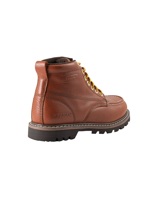 Safara Premium Brown Tumbled Leather 5" Water Resistant Oxford Work Boots [R6615B]