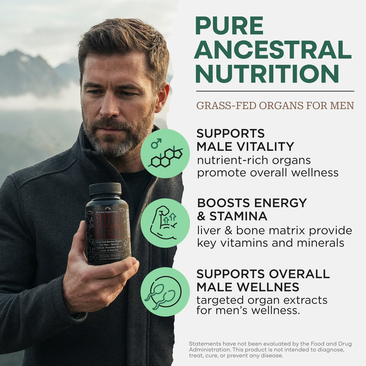 Bull Blend, 30 servings – Natural Male Hormone & Energy Support