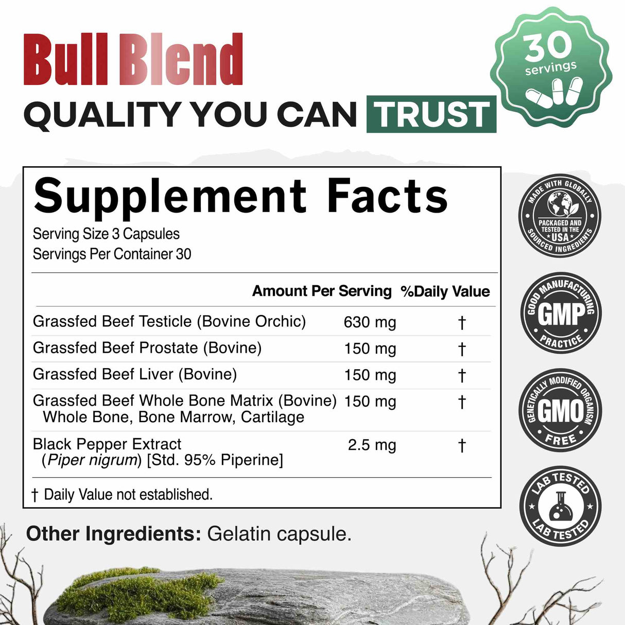 Bull Blend, 30 servings – Natural Male Hormone & Energy Support