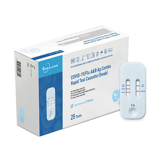 Healgen Scientific COVID-19/Flu A&B Ag Combo Rapid Test Cassette (Swab)