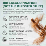 Ceylon Cinnamon Powder Organic, 64 servings - USDA Organic Cinnamon from Sri Lanka