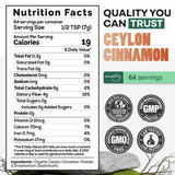 Ceylon Cinnamon Powder Organic, 64 servings - USDA Organic Cinnamon from Sri Lanka