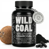 Activated Charcoal Capsules, 60 servings - Made from 100% Organic Coconuts